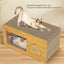 Heavy Duty Cat Scratcher Box Scratch Pad Cardboard Pet Lounger Box Spacious Scratching Lounge Bed Kitten Cat Pet Sleeping House