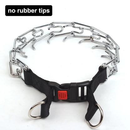 Strong Dog Prong Collar for Dogs Adjustable Detachable Dog Training Collar with Quick Release Buckle for Small Medium Large Dogs