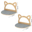 Cat Climbing Shelves Wall Mounted Climbing Rope Solid Wooden Pedals And Sisal Rope For Cat Kitten Training And Grinding Claws