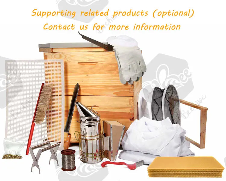 Wholesale 8 10 Frame 3 Layer New Zealand Pine red cedar Fir Wooden UK English British National Beehive Bee Hive with Metal Roof