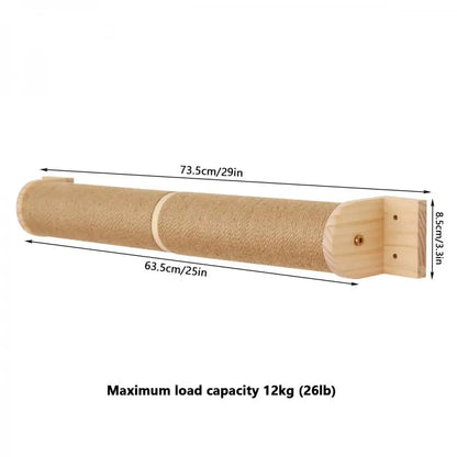 1 Piece Wall Mounted Cat Hammock Cat Jumping Platform for Rest with Scratching Post for Climbing and Grinding Claws Cat Supplies