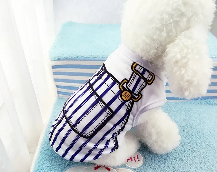 Wholesale Small Pet Dog Clothes Vest Down Jacket Cartoon Cute Chihuahua Tshirt Puppy Yorkshire Terrier Puppy Bulldog Ropa Perro
