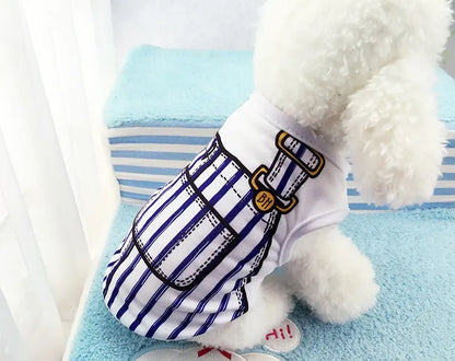 Wholesale Small Pet Dog Clothes Vest Down Jacket Cartoon Cute Chihuahua Tshirt Puppy Yorkshire Terrier Puppy Bulldog Ropa Perro