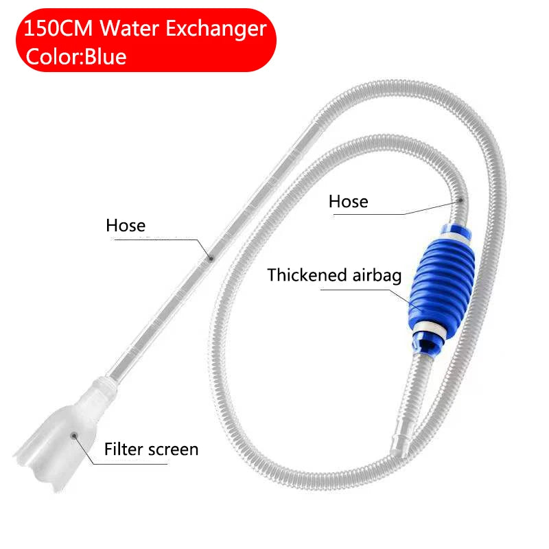 Aquarium Fish Tank Water Changer Air Pump Cleaning Tools Aquarium Gravel Cleaner Vacuum Siphon Pump with Filter Nozzle New