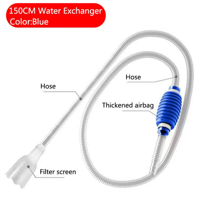 Aquarium Fish Tank Water Changer Air Pump Cleaning Tools Aquarium Gravel Cleaner Vacuum Siphon Pump with Filter Nozzle New