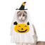 Halloween Costume for Dogs Witch Hat Pumpkin White Ghost Costume Fancy Dress for Dogs Cats Pet Outfits for Halloween Cosplay