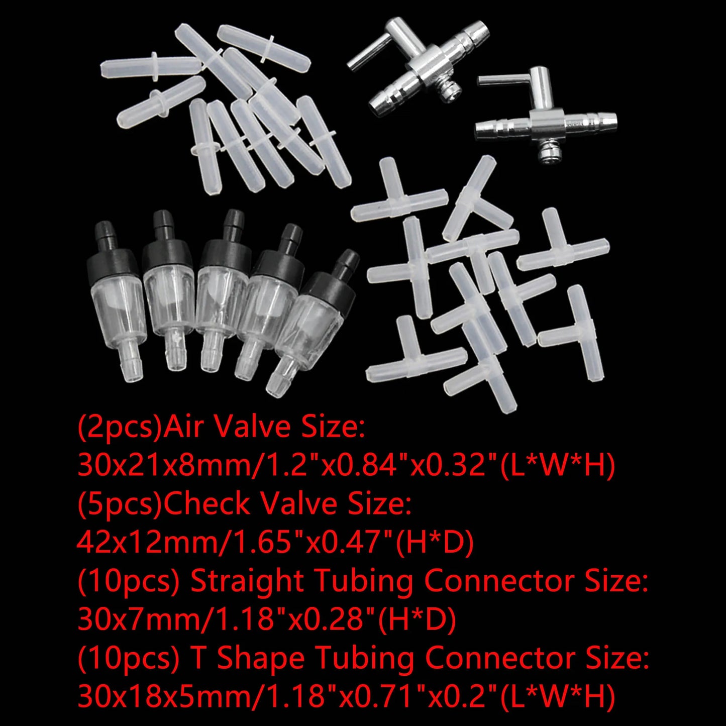 UXCELL Aquarium Air Bubble Stone Oxygen Pump T/Straight Tube Connectors Check Valve Sucker Fish Tank Pond Pump Tools Accessories