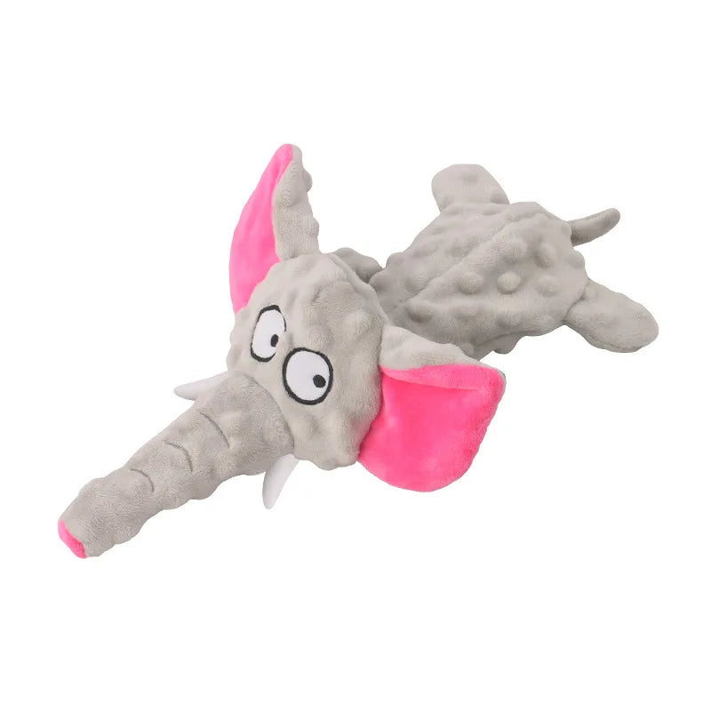 Elephant Soft Shell Plush Dog Toys Interactive Squeaky Dog Toys for Small Large Dogs Sounding Paper Chew Tooth Toy Pet Products