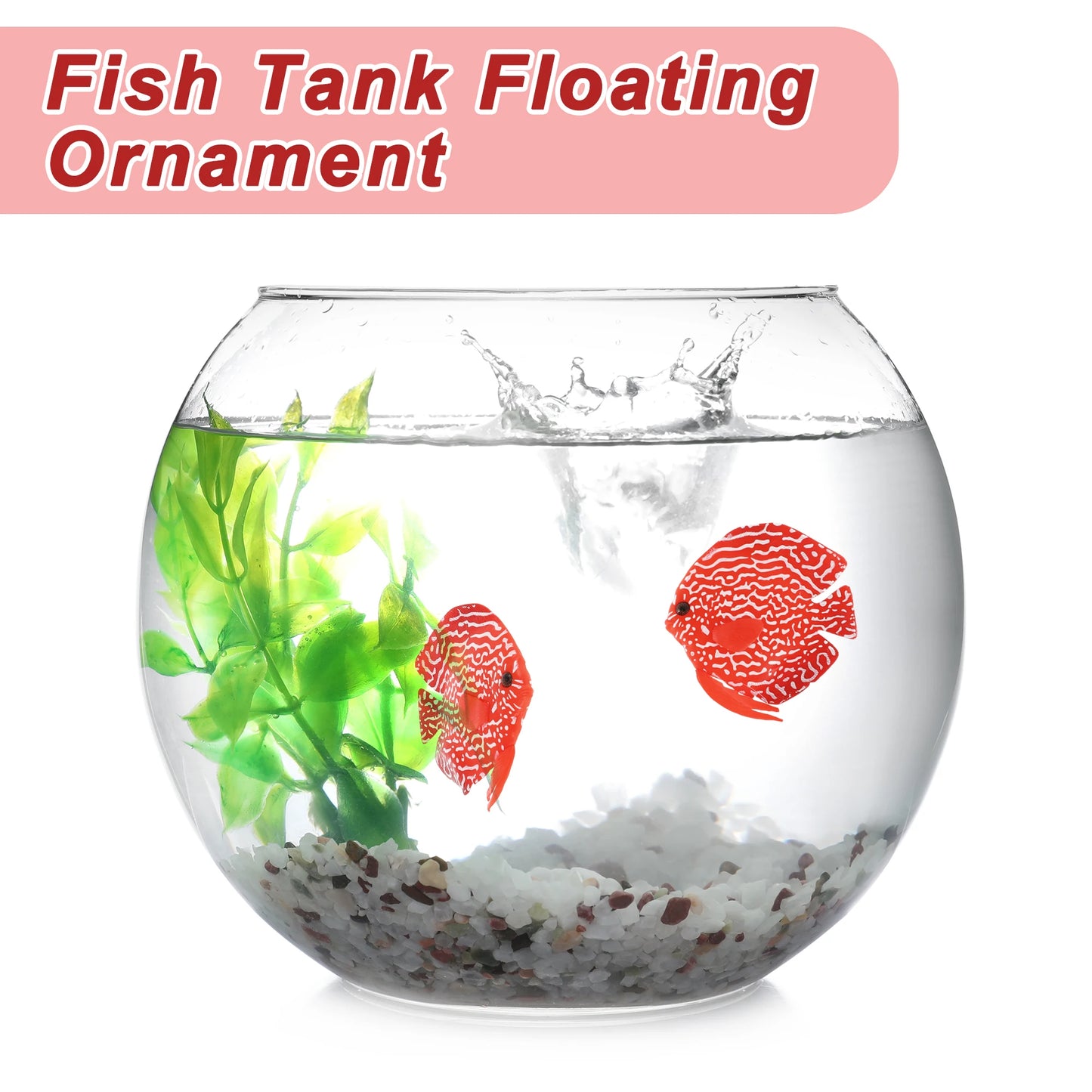 UXCELL Artificial Glowing Fish Luminous Fake Lionfish Aquarium Artificial Silicone Ornament Floating Fish Tank Decoration