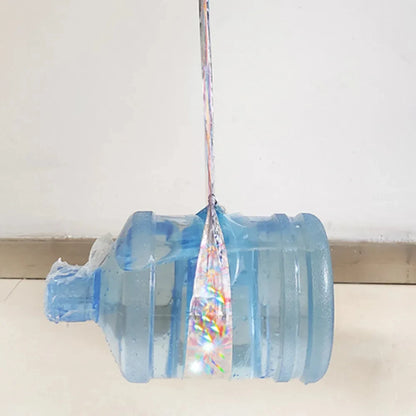 2 Rolls Bird Scare Type Ribbon, Deterrent Visual Audible Reflective Tape to Keep Away Birds, Double Sided Flash Tape