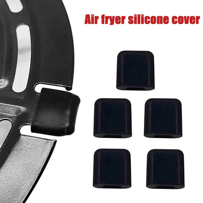 Air Fryer Rubber Bumpers Black Air Fryer Scratch Protection Air Kitchen Tray Fryer Replace Parts Accessories Cover Rubber W1T4