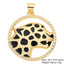 Juya 18K Real Gold Plated Cubic Zircon Bear Lion Bird Tiger Panther Head Leopard Charms For DIY Pendant Necklace Bracelet Making