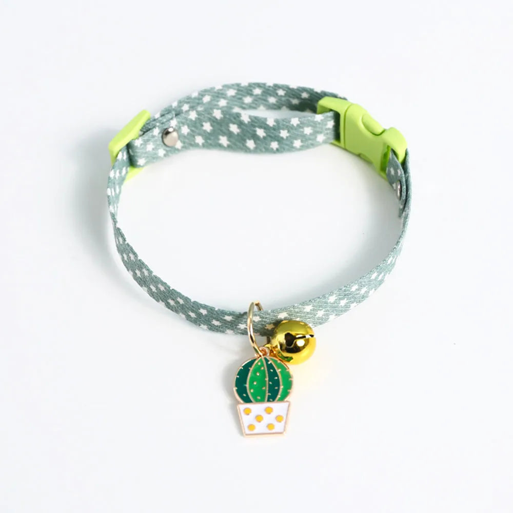 Pet Supplies Accessories for Cats Adjustable Cat Necklace for Kitten Puppy Small Dog Cat Breakaway Bell Collar with Cute Pendant