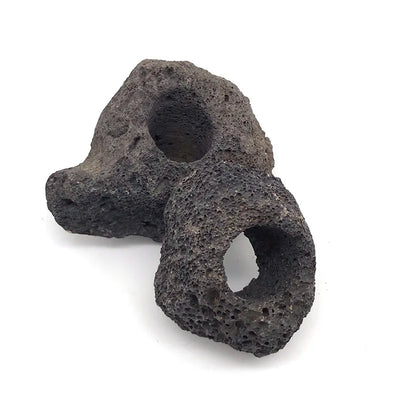 Volcanic Aquarium Decoration Fish Tank Plant Fixing Pot Polka Water Plants Potted Planting Cup Aquarium Accessories Filter Black