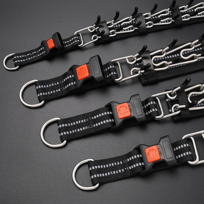 Adjustable No Pull Dog Traning Collar with Quick Release Buckle for Small Medium Large Dogs Reflective Dog Pinch Collar