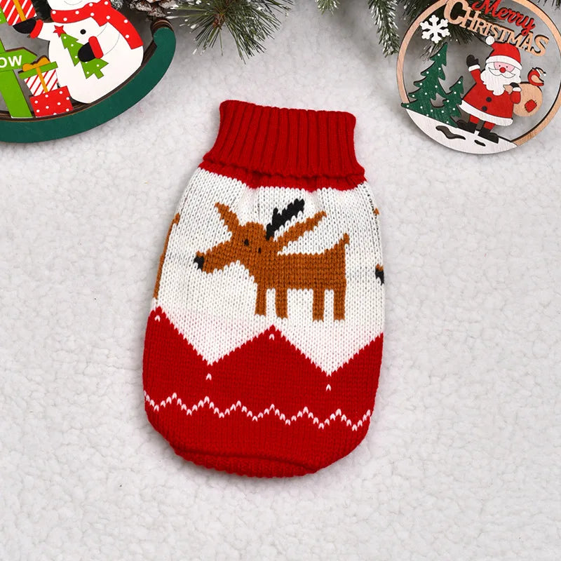 Dogs Sweater Winter Knitted Dog Jumpers For Small Large Dogs Designer Cat Chihuahua Warm Clothes For Small Breeds Dogs Christmas