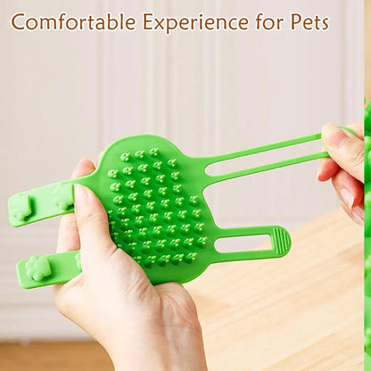 Dog Cat Hair Removal Comb Pet Massage Brush Self Cleaning Grooming Scratch Tool Cat Soft Rubbing Brush Combs Chair Wall Sil H4R0