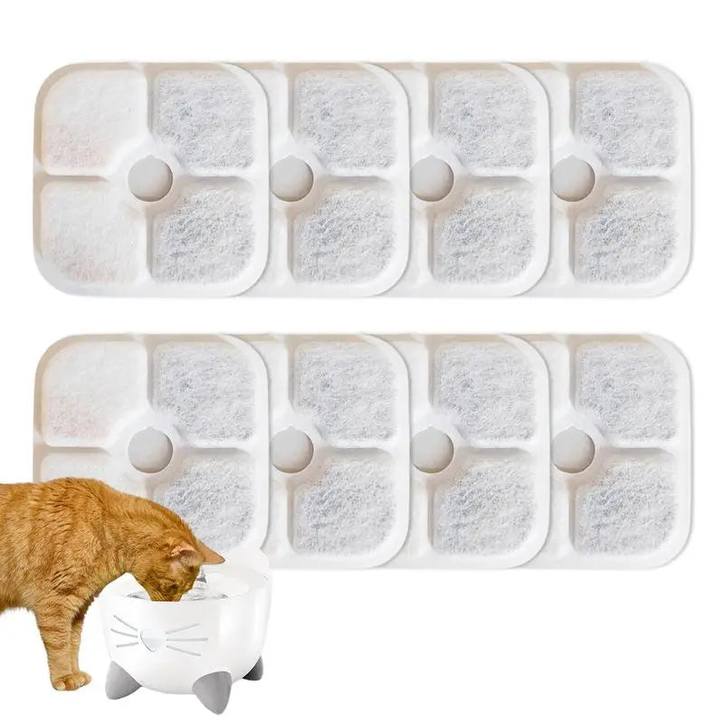 Water Filter for Cat Fountain Triple Layer High Density Cotton Cat Water Fountain Filter Resin Activated Carbon Cat Drinking