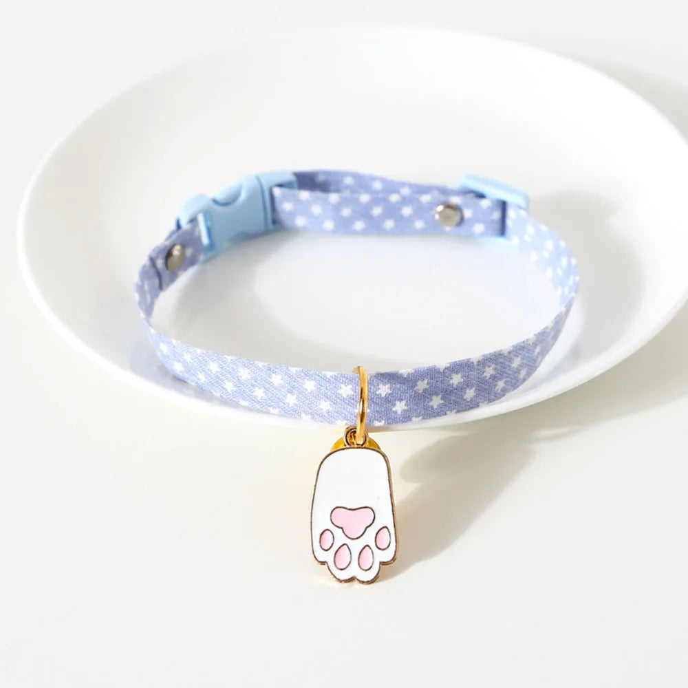Pet Supplies Accessories for Cats Adjustable Cat Necklace for Kitten Puppy Small Dog Cat Breakaway Bell Collar with Cute Pendant