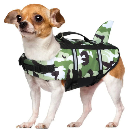 Dog Life Jacket Lightweight Adjustable High Visibility Dog Life Vest for Swimming High Flotation Reflective Life Jacket for Dogs