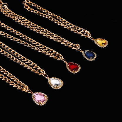 Cat Collar Dog Princess Love Cat Necklace Handmade Birthday Party Necklace Cat Accessories Pet Puppy Crystal Diamond Pendant