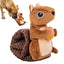 Dog Vocal Interactive Toy Velvet Squirrel Shaped Foraging Instinct Training Puppy Toys Interactive Dog Puzzle Toys With Sound