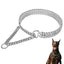 Dog Martingale Pinch Choke Collar, Adjustable 2 Row Chrome Heavy Duty Training Slip P Chain Dog Collar for Medium Large Dogs