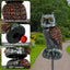 Owl Scare Bird Control Devices with 360° Swivel Head Waterproof Fake Owl Scarecrow Decoy Lifelike Simulation Owl Bird Deterrent