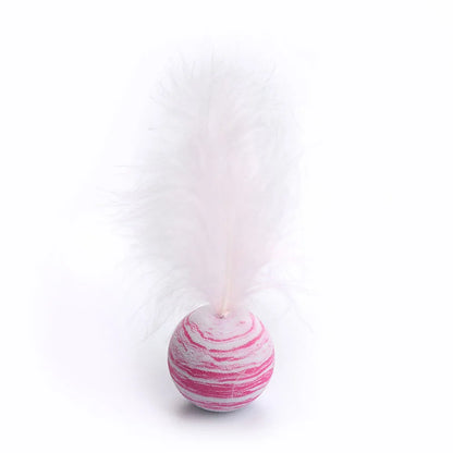 Cat Feather Toy Funny Foam Star Ball Feather Toy for Kitten Funny Cat Toy Throwing Toys Interactive Puppy Kitty Toy Pet Supplies