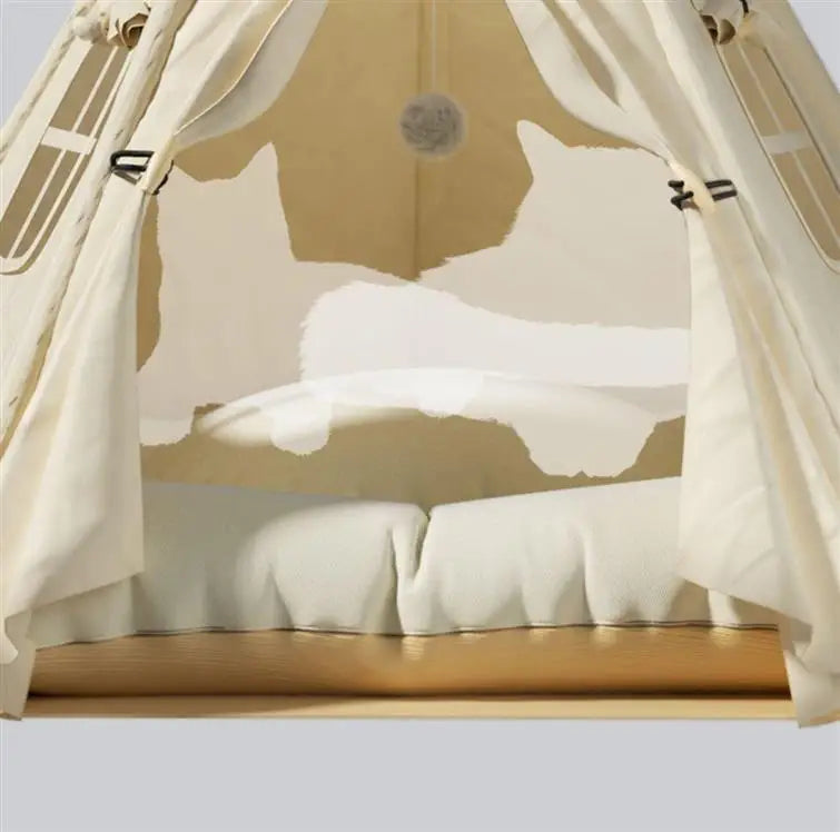 Pet tent four seasons universal cat kennel doghouse summer pet bed removable and washable closed indoor cat house cat house