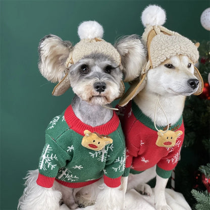 Antique Pet Dog Hat for Winter Fluffy New Year Wind Proof Cat Accessories Small Medium Puppy Head Wear Unisex Kitten Supplies