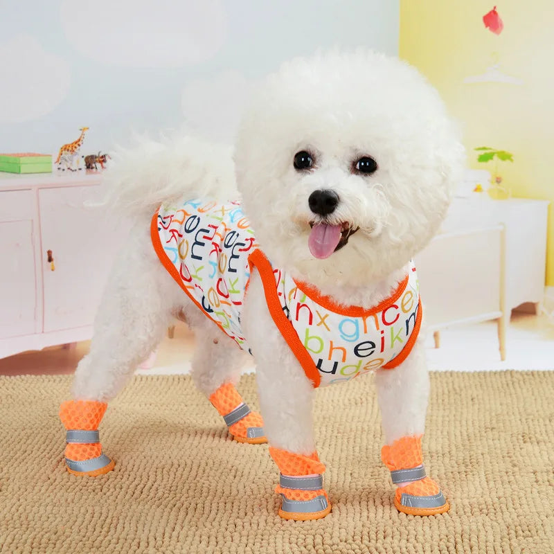 Cotton Vest Dogs Clothes For Small Dogs Chihuahua Clothes Summer Animals Cartoon Vest Dog T-Shirt For Small Dog Medium Yorkshire