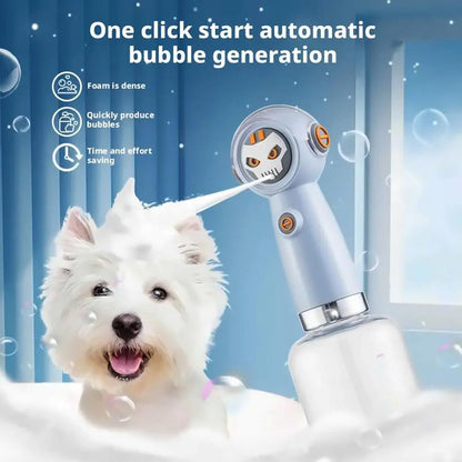 Electric Pet Dog Bath Shower Gel Foaming Machine IPX6 Waterproof Soap Dispenser Pet Bathing Supplies Rechargeable