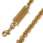Stainless Steel Dog Chain Leash Cuban Link Luxury Gold Chain Buffer Spring Labor-Saving Genuine Leather Handle for Large Dogs