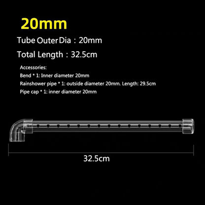 Aquarium Filter Rain Spray Bar Outflow Pipe Transparent Acrylic Rain Shower Outlet Tube Kit Fish Tank External Filter Accessries