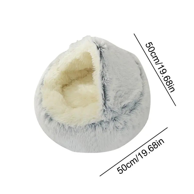 Cat Bed Small Enclosed Pet Bed Pet Cave Bed Comfortable And Soft Fluffy Cat Bed Warm Removable For Cat Small Dogs Large Dogs