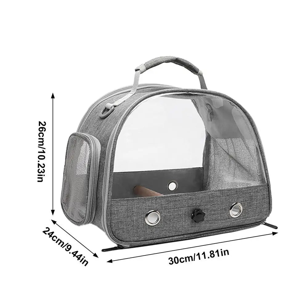 Bird Carrier Bag Travel Bird Backpack Cage Pet Transparent Travel Cage Organizer for Birds Small Pets Hamsters Rabbits Parrots