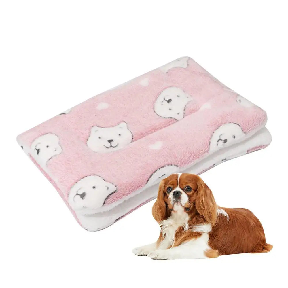Pet Blanket Flannel Throw Flannel Throw Blanket For Dog Sleep Soft Warm Cushion Mat Washable Puppy Pads Sleep Blanket For Small