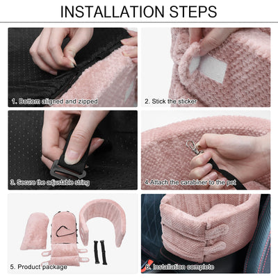 UXCELL Dog Car Seat Bags Hammock Pet Carriers Bed Car Rear Back Seat Protector Mat Carrier Bottom Travel Safety Accessories