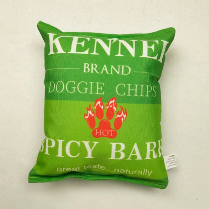 Potato Chip Bag Funny Dog Toys Plush Squeaker Food Toy for Small Medium Dogs Interactive Squeaky Chew Puppy Toys