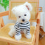 Knitting Flower Pet Dog Clothes Striped High Collar Cat Sweatshirt Autumn Winter Bottom Coat Chihuahua T Shirts for Small Dogs