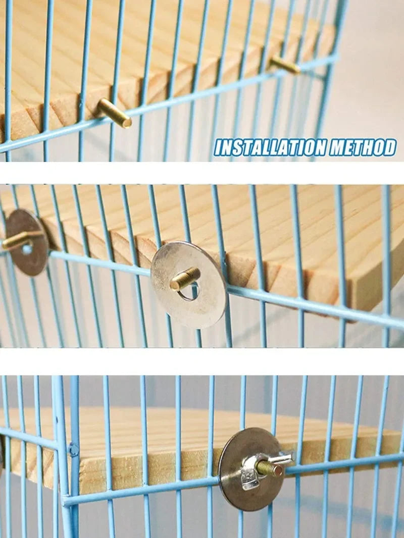 Fan-shaped Bird Parrot Wooden Stand Rack Bird Cage Accessories Perch for Small Animal Chinchilla Squirrel Hamster Stand Board