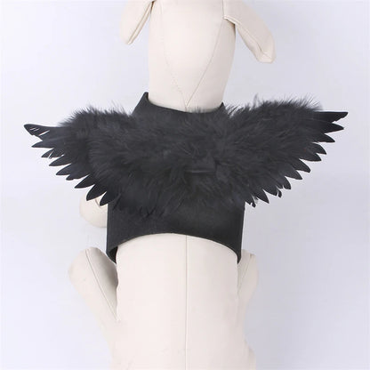 Angel Wings Pet Dogs Accessories Festival Halloween Puppy Costume Clothes Black White Cosplay Jacket Luxury Designer Pet Items