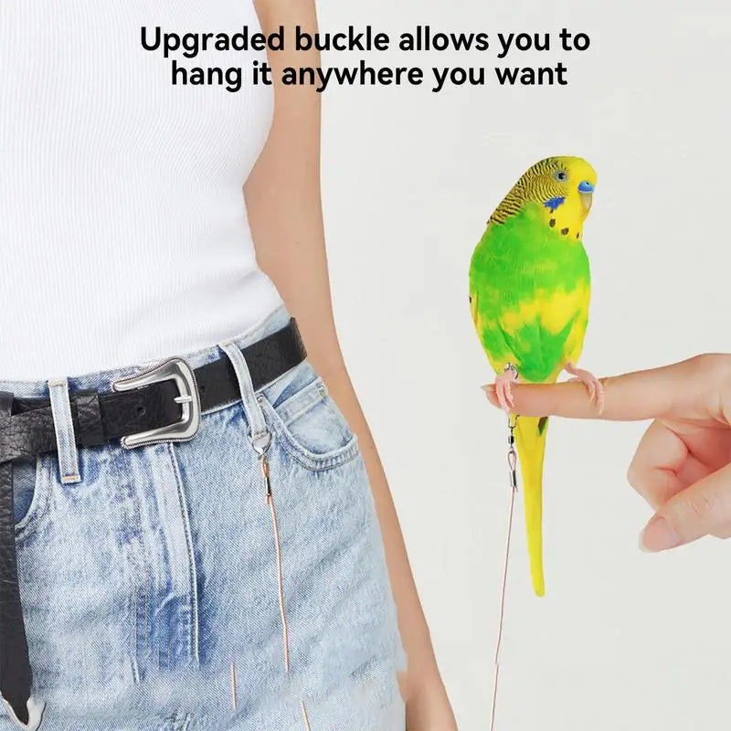 Detachable Bird Foot Chain Outdoor Parrot Pet Flying Rope Biting-Resistant Bird Training Toy With Ankle Foot Ring For Terrace