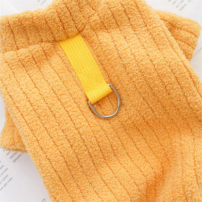 Winter Dog Jumpsuit Solid Pet Clothes for Small Medium Dogs Thermal Fleece Dog Pajamas Onesie Sleepingwear Puppy Overalls