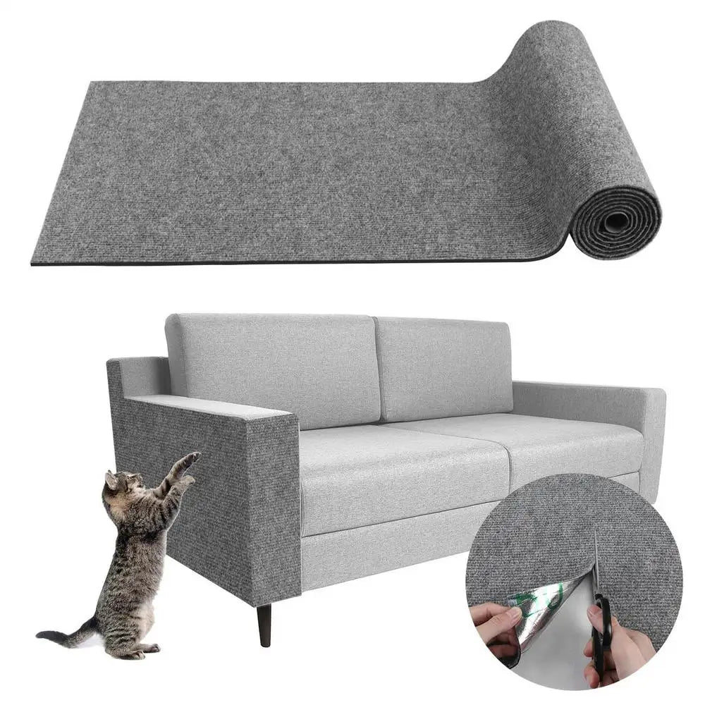 Cat Scratching Mat Self-Adhesive Trimmable Carpet Cat Pet Scratcher for Anti-scratching Sofa Furniture Protection Cat Accessorie