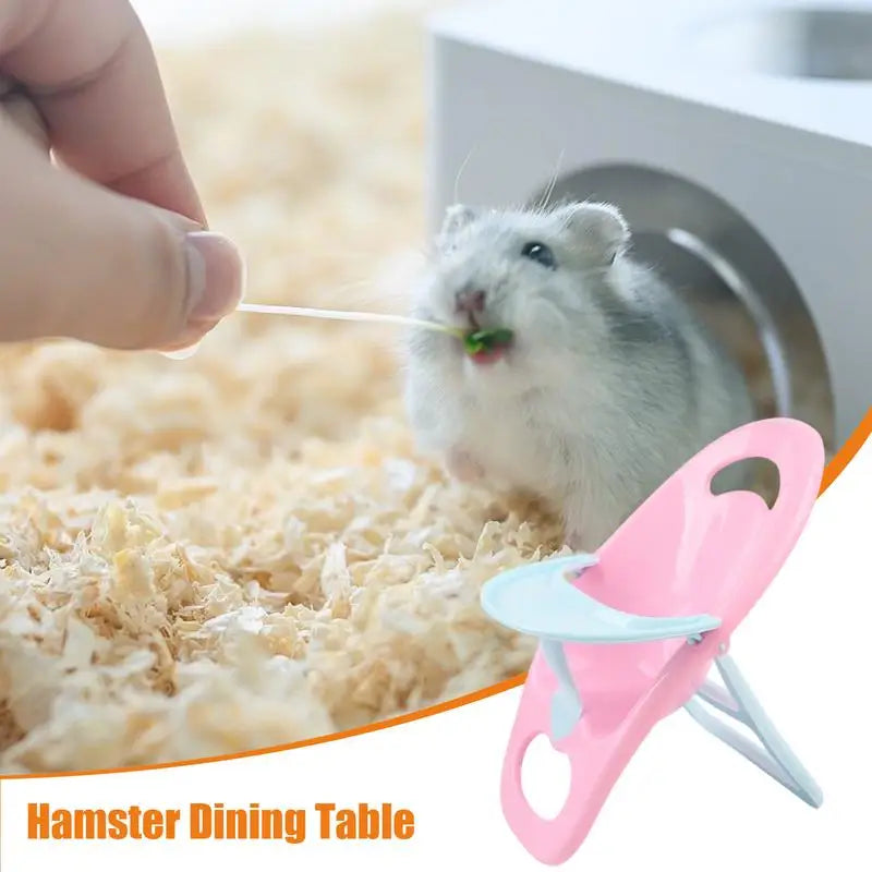 Hamster Dining Chair Small Animal Dining Chair With Tray Hedgehog Dining Table Resting Chair For Guinea Pigs And Other Small