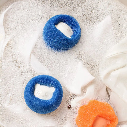 Washing Machine Sponge Washing Ball, Pet Hair Cleaning Anti-entanglement Washing Ball, Reusable