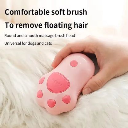 A Cute Pink Silicone Cat Scratch Electric Pet Massage Bath Spray Comb Hair For Dogs And Cats To Float Hair