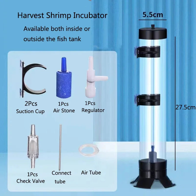 1Set Aquarium Brine Shrimp Incubator Baby Fish Feed Fairy Egg Artemia Alive Hatch Kit Fish for Tank Equipment Kits Eggs Hatcher